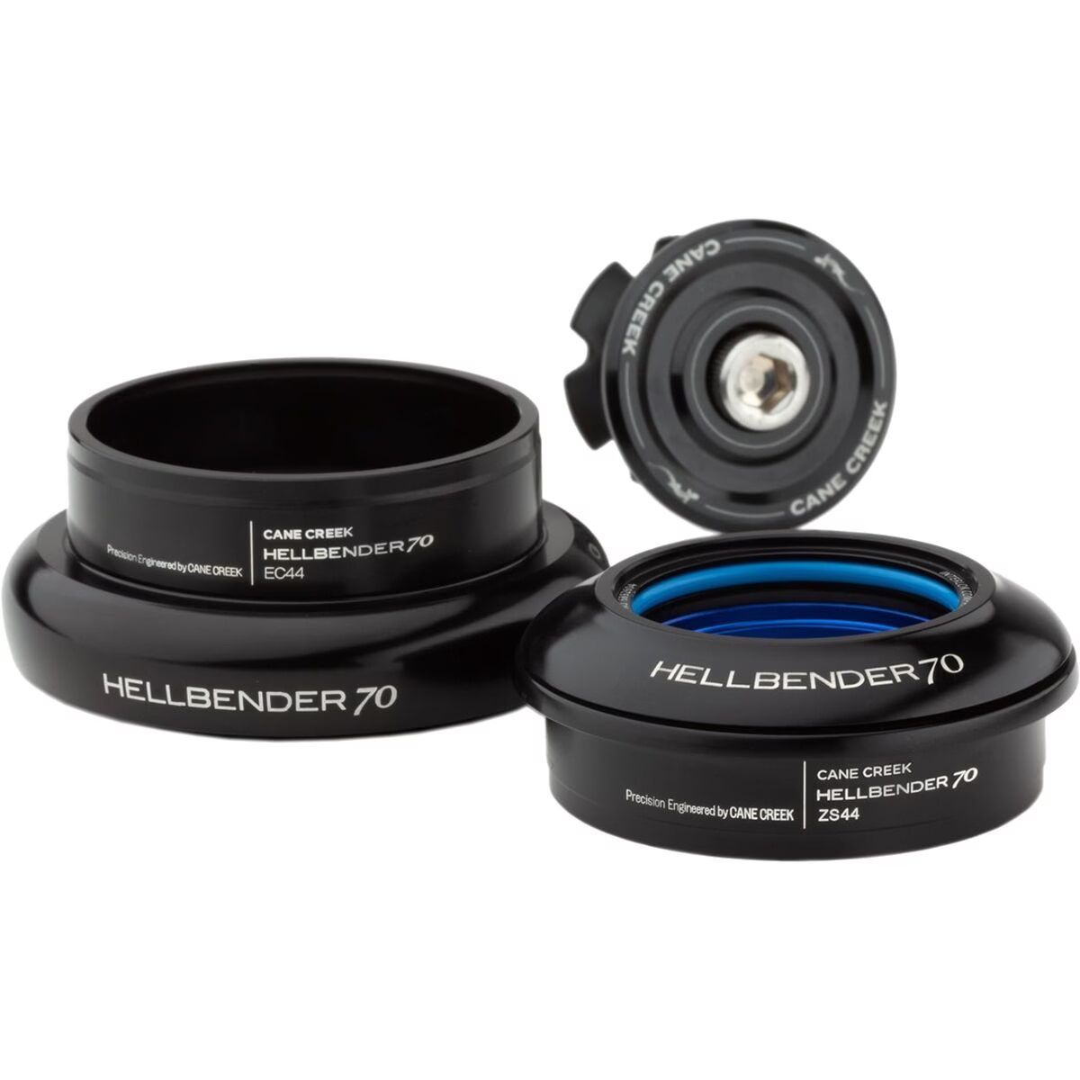 Cane Creek Hellbender 70 ZS44/28.6, EC44/40 Headset - Black (Beaux Jaxon, Buck Macho, Honey Badger, Tōwmak, Bruno)