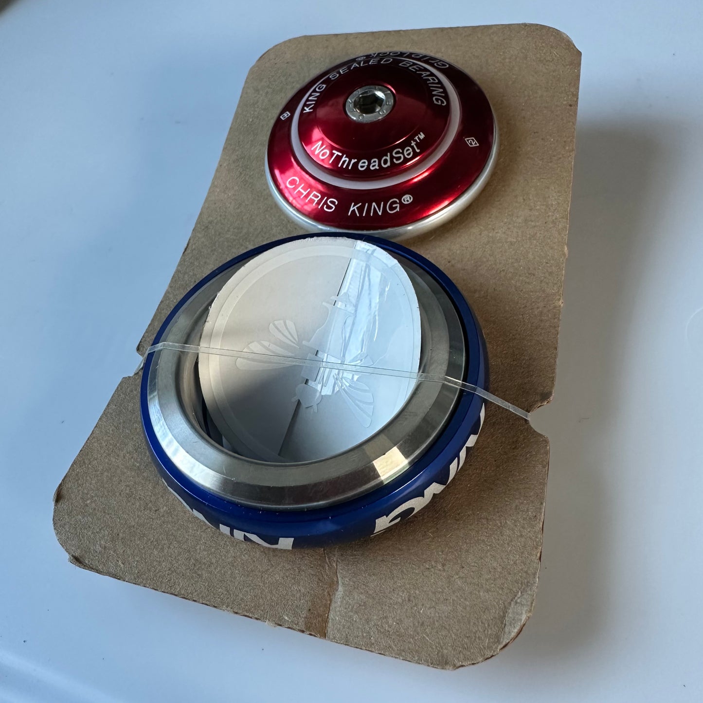 Chris King Inset 7 Red/Navy Blue headset ZS44/EC44