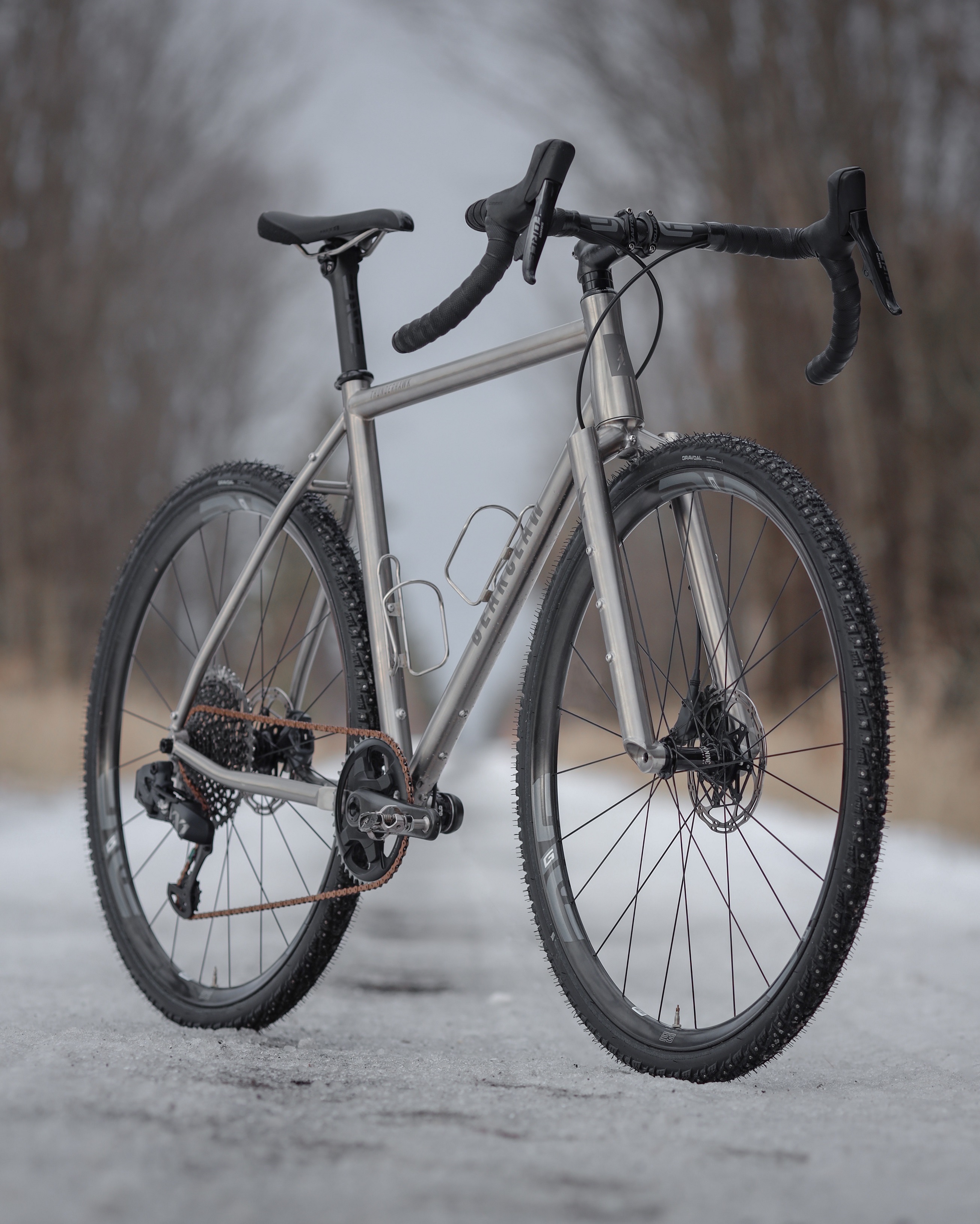 Ice Road Gravel Bike with Gravdal Studded Tires